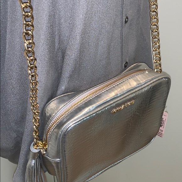NWT Victoria’s Secret Silver Crossbody Bag - Picture 5 of 8